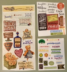 Large Lot of GRANPARENT Stickers, Cut-outs, Rub-ons, Etc. Frances Meyer, Etc