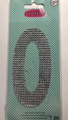 GIANT SILVER RHINESTONE LETTER “O” Stickers(1pc)JoAnn’s•Name•Initial •Label•Last