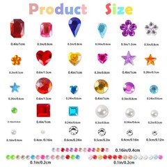3500pcs Gem Stickers Jewels for Crafts12 Sheets Large 3500PCS