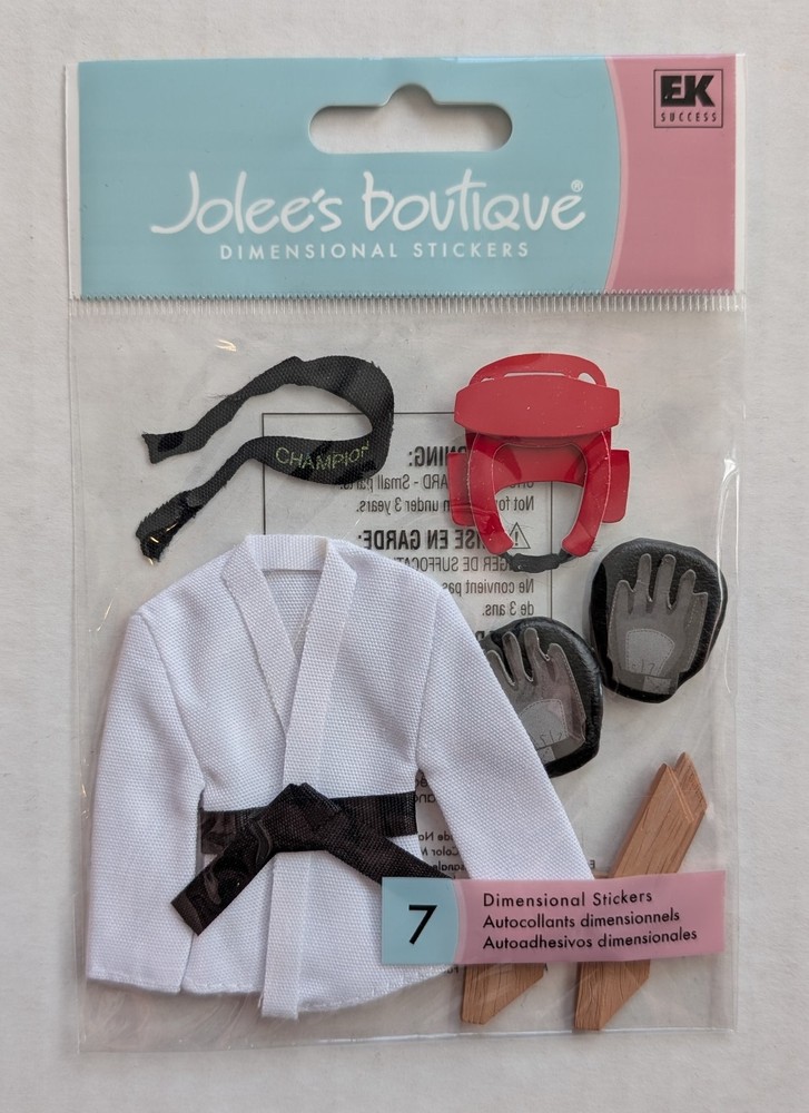VERY RARE Jolee’s Karate Martial Arts Scrapbooking Stickers LOOSE PIECES READ!