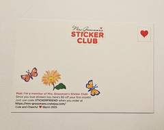 Mrs. Grossman’s Sticker Club ~Cute and Cheerful March 2023~ Bear Postcard READ