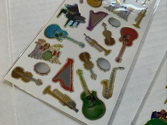 Creative Play Purple Peach Ballet Dancing & Musical Instrument Stickers