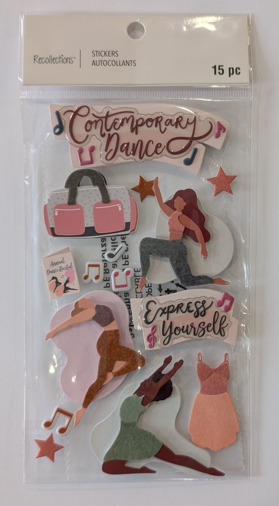 Contemporary Dance Scrapbooking Stickers by Recollections