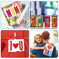3 inch 12 Sheets Alphabet Stickers, 12 Colors Self 3 Inch, Multicolor B
