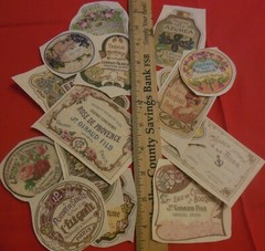 47 French perfume fussy cut images vintage ephemera, junk journal, scrapbook