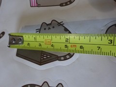 Pusheen Cat w/ Popcorn Sticker & Others 1 sheet of 12–2.25 Inches approx