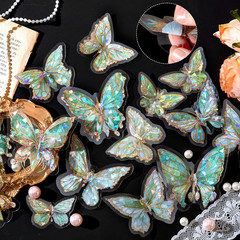 Butterfly Stickers Set Ice Crystals Holographic Shiny Transparent Resin Waterpro