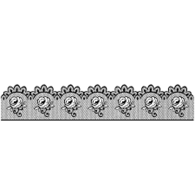 Stamperi Acrylic Stamps ROSE FANCY LACE BORDER 138