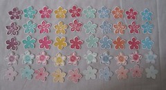 Lot of 50 Large OR Small Stamped & Punched FLOWERS U PICK Mixed or Single Color