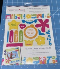 Best Occasions Glitter Chipboard Accents Scrapbook Punch Outs Sheets