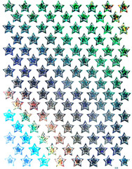 PAPER STUDIO Stick*A*Bilities MINI HOLOGRAM SILVER STAR STICKERS 4 1/4″x5″ sheet