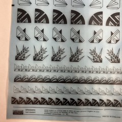 Letraset Dry Rub Transfer Art Deco Corners Full Sheet 3598 New Old Stock