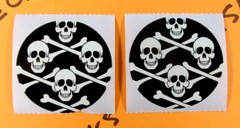 Skull & Crossbones Stickers Set Of 8