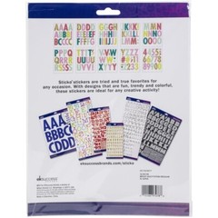 STICKO ALPHABET STICKERS – BRIGHT MULTI FUTURA – X LARGE – 10 SHEETS – 7 cm