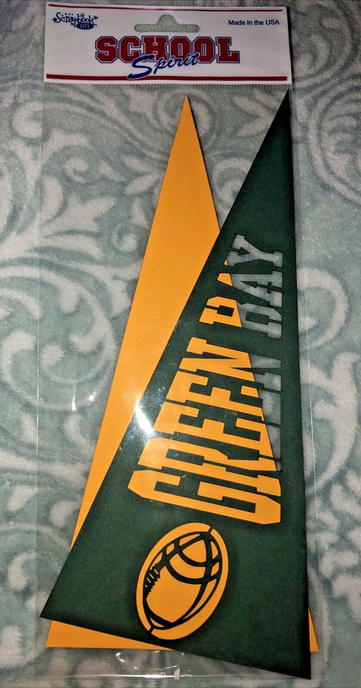 New Scrapbook 101 School Spirit Green Nay Packer Flag Cutouts