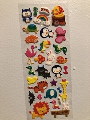 Kawaii Small Zoo Animals Glitter Puffy Sticker Sheet Scrapbooking Kids Collect