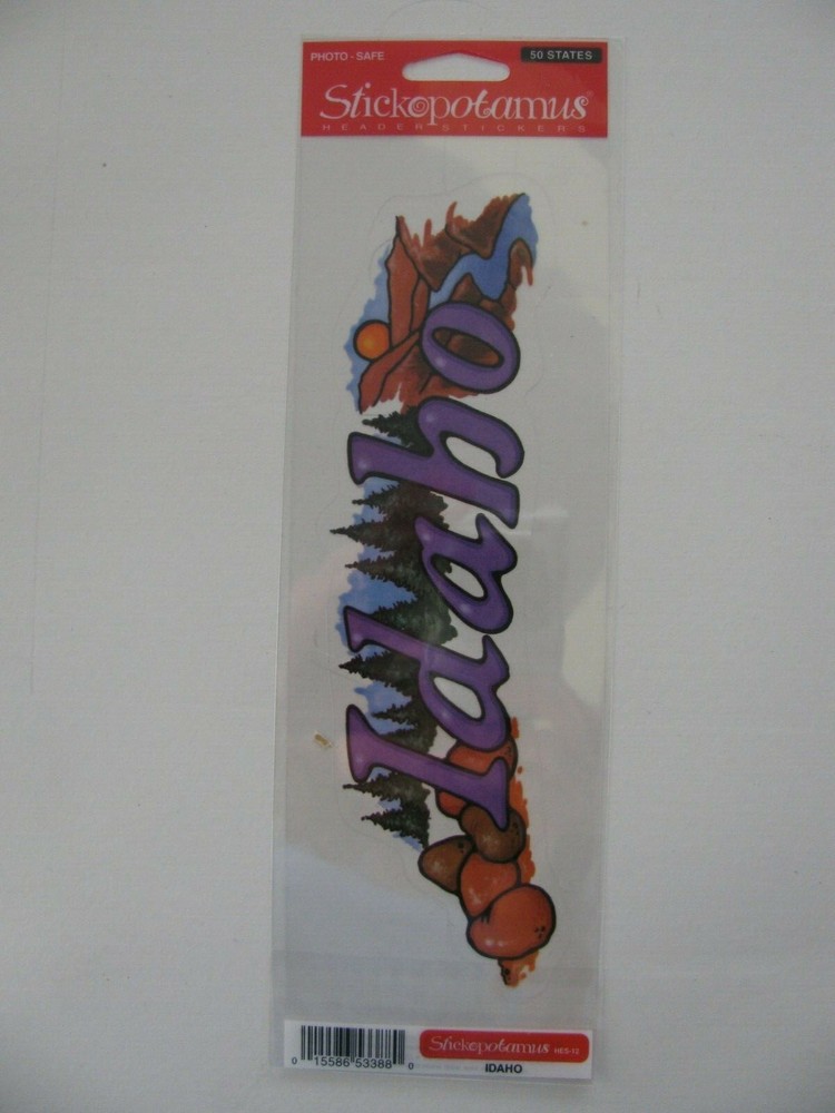 Stickopotamus 50 States Sticker IDAHO 1 Piece NIP