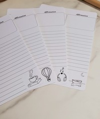 Journal Gratitude and Affirmation Sticker Sheet With Blank Lines | 5″ x 7″