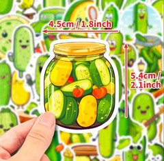 75 Piece Small Candy Lollipop, Cucumber, And Pineapple Stickers