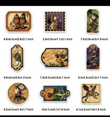 5 Alice In Wonderland Disney Cat Mad Hatter White Rabbit Stickers Sticker Decals