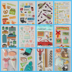American Greetings -Shapes-Drinks-Wedding-Etc-Creative Touch -Scrapbook Stickers