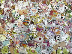 Kawaii Paper Sticker Flakes (100 pcs) stationary cute animal food