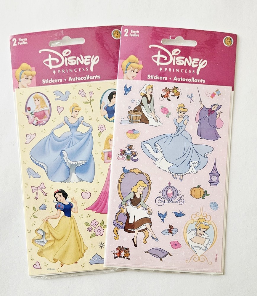 Vtg Sandylion Stickers NIP Disney Princess LOT Cinderella Snow White Aurora
