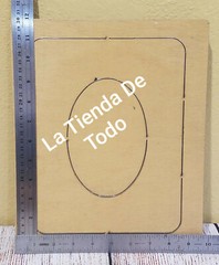 WOOD WOODEN PAPER CUTTING DIE OVAL PICTURE FRAME FITS ACCUCUT MACHINE READ