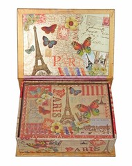 Punch Studio Metallic Greeting Card Box Set (Eiffel Tower x Butterfly)