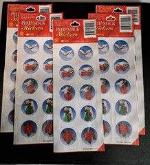 Lot of 5 Packs Vin USA Color Clings Stickers Christmas Theme Peel & Stick NOS