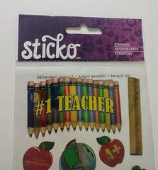Sticko – 2011 – 15 Pieces – #1 School Teacher Stickers Scrapbooking New In Pack
