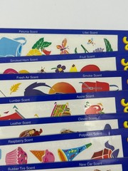 10 Scratch ‘N Smell Sniff Sticker Sheets Mello Smello Food Camping Farm Beach