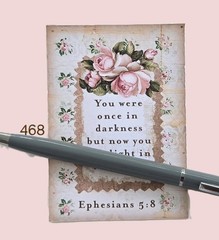 Vintage Style Victorian Bible Verse Cards Inspirational Faith Crafts