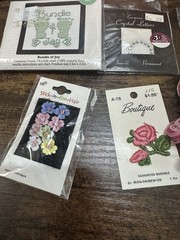 Large Craft Supply Lot Paper Pads Wood Hearts Beads Scrapbooking DIY Mixed
