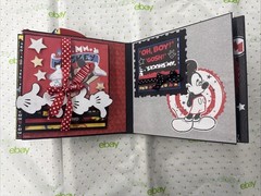 handmade Disney Mickey Mouse-themed scrapbook or mini album (Size 8x8x3.5”)