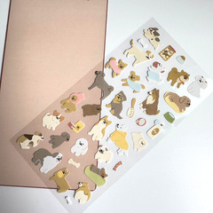 Daiso Japan Animal Stickers Dog Cat Cute Kawaii Pulp Planner Scrapbook Journal