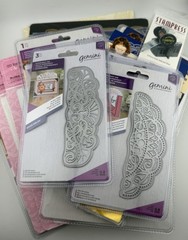 23 Piece Lot Mixed Theme Paper Dies Embossing Folders New in Package