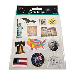 New Nicole Patriotic Stickers 12 Count Craft Embellishment Crafting Scrapbook
