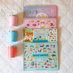 Animal Sticker Book Activity for Kids, Toddler Airplane Travel Essentials, 50…