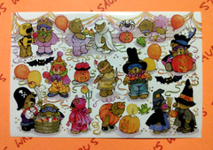 Vintage Halloween Teddy Bear Costume Party Stickers Rare HTF American Greetings
