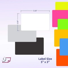 Rectangular Color Coding Labels 3×5 Inch 500 Pack Fluorescent Green Moving Boxes