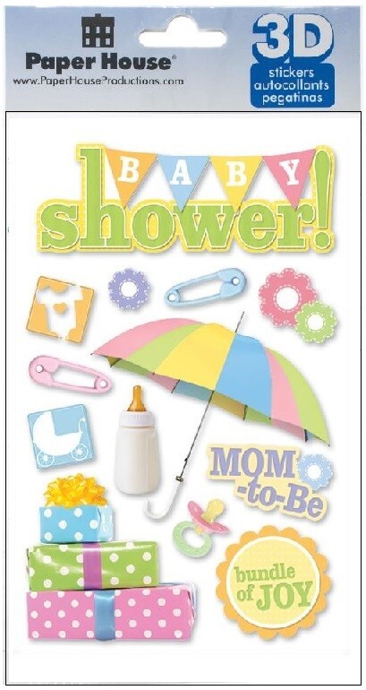 Baby Shower -3D scrapbook stickers – Paper House STDM-0047