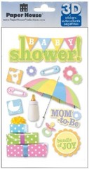 Baby Shower -3D scrapbook stickers – Paper House STDM-0047