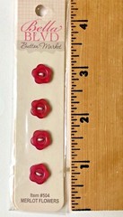 Bella Blvd Button Market Craft Sewing 504 Merlot Flowers – NEW