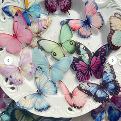 25 PIECES MIXED BUTTERFLYS STICKERS SCRAPBOOK JUNK JOURNAL PHONE PC #42
