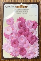 Recollections Layered Flowers Light Dark Pink 3D Card Wedding Scrapbook Stickers