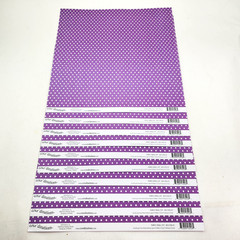 Darice Coredinations Scrapbook Paper Lot 12×12 Purple Small Dot 10 Sheets 2014