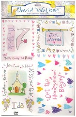 David Walker WEDDING FRAMES Sticker Sheet (20+) Pcs scrapbooking