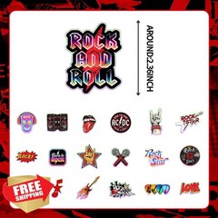 ANONDF 120Pcs Holographic Rock Roll Stickers Guitar