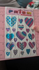 Vintage Stickers Eureka Prism Stickers Hearts New In Pack READ
